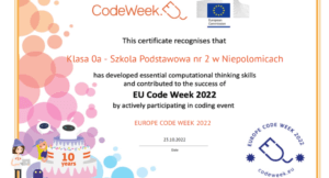 Read more about the article CodeWeek 2022 z “Uczymy Dzieci Programować”