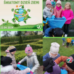 Dzień Ziemi. Dzieci sprzątające tereny zielone