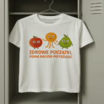 Koszulka z napisem promującym zdrowie