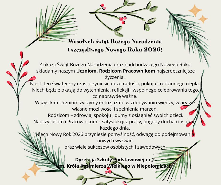 świąteczny post z życzeniami