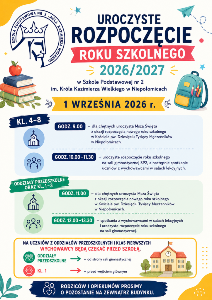 Plakat na rozpoczęcie roku szkolnego
